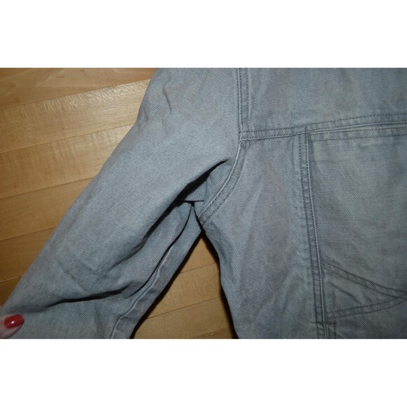 Vintage Denim Coat Marithe Francois Girbaud Gray Smoke Trucker Streetwear - Picture 7 of 8